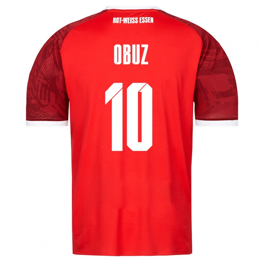 Danxen Kvinnor Marvin Obuz #10 Röd Vinröd Vit Bortatröja Matchtröjor 2025/26 Tröjor T-Tröja