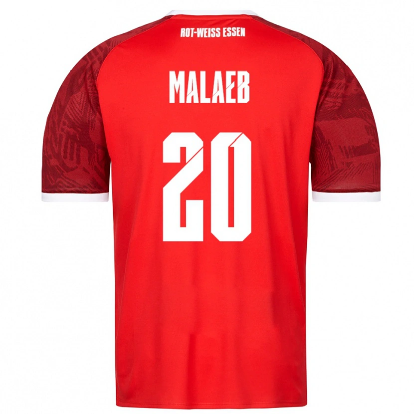 Danxen Kvinnor Rami Malaeb #20 Röd Vinröd Vit Bortatröja Matchtröjor 2025/26 Tröjor T-Tröja