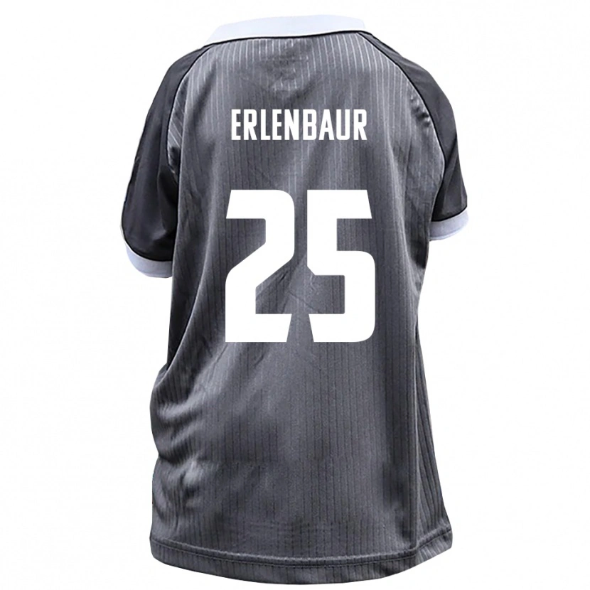 Danxen Kvinnor Johannes Erlenbaur #25 Grå Vit Bortatröja Matchtröjor 2025/26 Tröjor T-Tröja