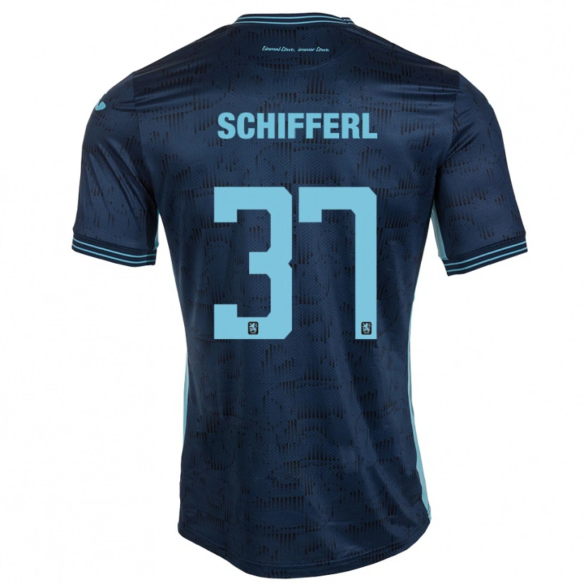 Danxen Kvinnor Raphael Schifferl #37 Kungblå Bortatröja Matchtröjor 2025/26 Tröjor T-Tröja