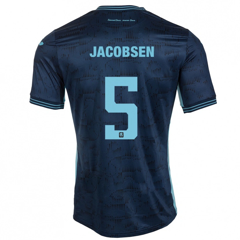 Danxen Kvinnor Thore Jacobsen #5 Kungblå Bortatröja Matchtröjor 2025/26 Tröjor T-Tröja
