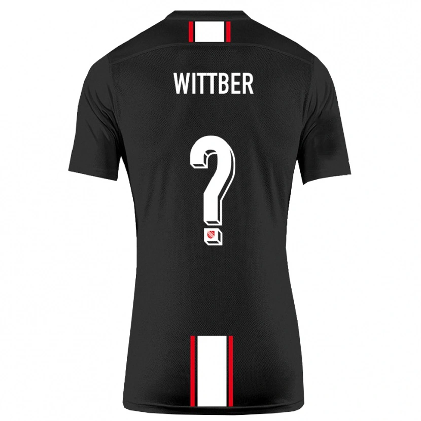 Danxen Kvinnor Niklas Wittber #0 Svart Vit Bortatröja Matchtröjor 2025/26 Tröjor T-Tröja