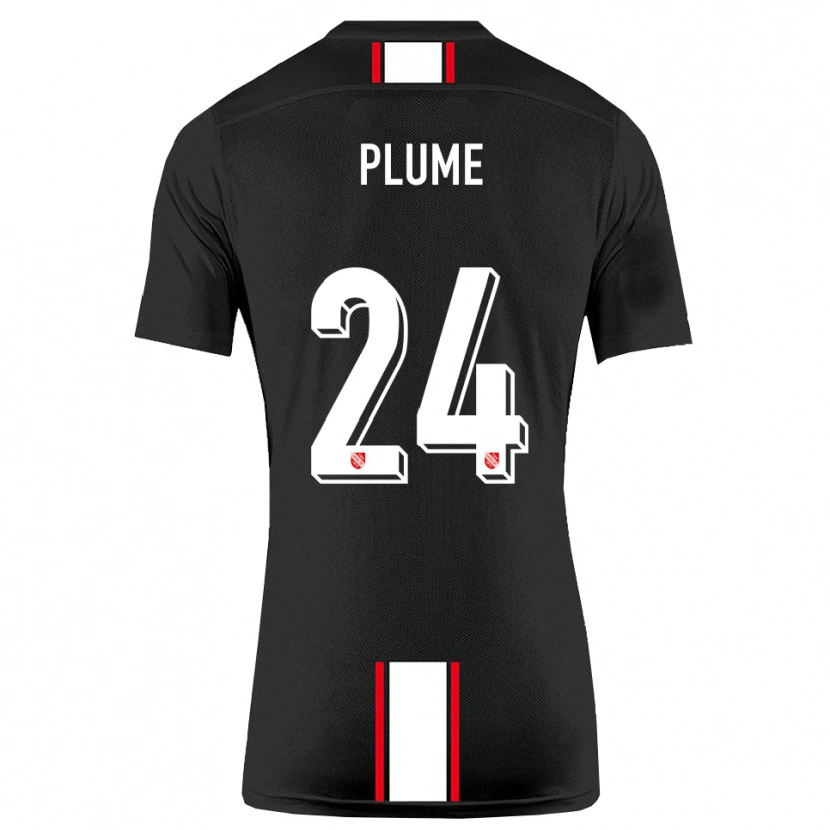 Danxen Kvinnor Noah Plume #24 Svart Vit Bortatröja Matchtröjor 2025/26 Tröjor T-Tröja