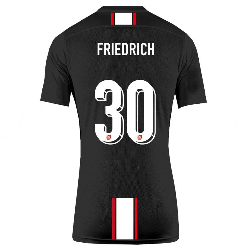 Danxen Kvinnor Timo Friedrich #30 Svart Vit Bortatröja Matchtröjor 2025/26 Tröjor T-Tröja