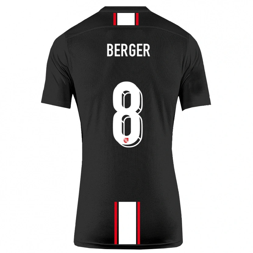 Danxen Kvinnor Johann Berger #8 Svart Vit Bortatröja Matchtröjor 2025/26 Tröjor T-Tröja