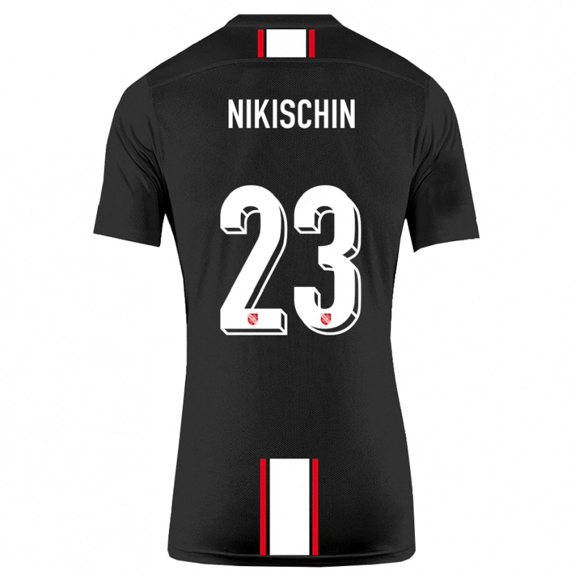 Danxen Kvinnor Adrian Nikischin #23 Svart Vit Bortatröja Matchtröjor 2025/26 Tröjor T-Tröja