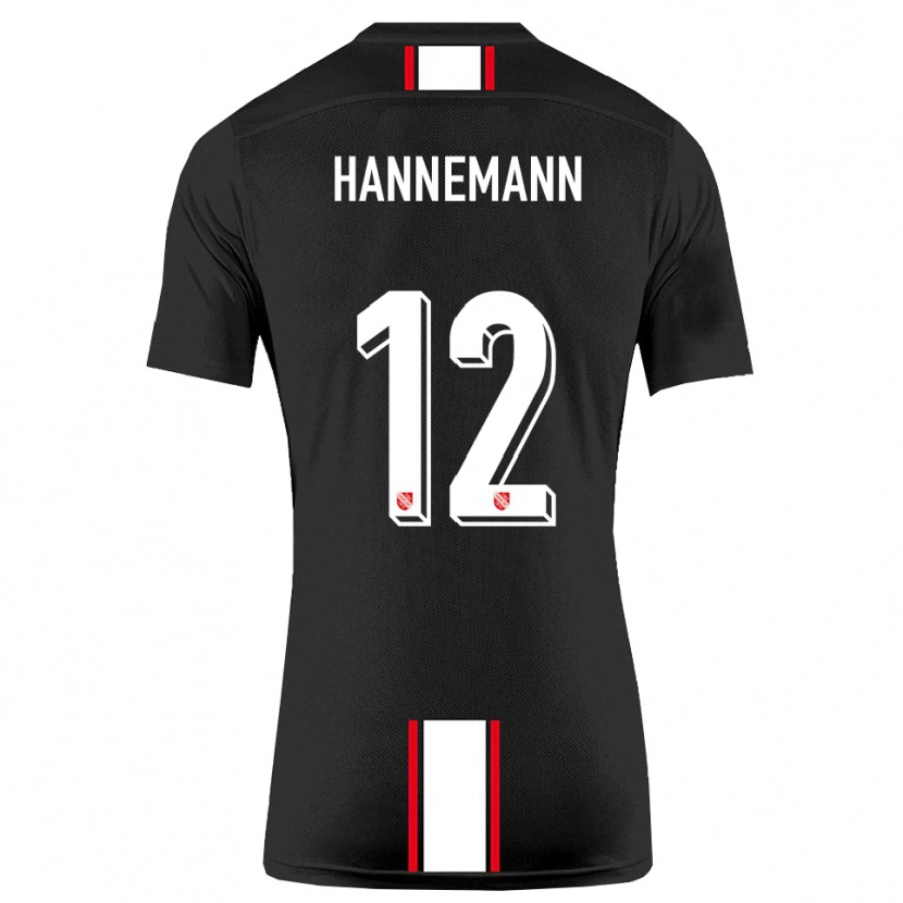 Danxen Kvinnor Sören Hannemann #12 Svart Vit Bortatröja Matchtröjor 2025/26 Tröjor T-Tröja