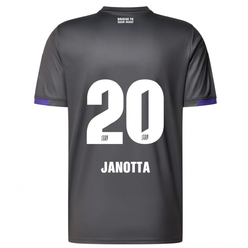 Danxen Kvinnor Theo Janotta #20 Grå Lila Bortatröja Matchtröjor 2025/26 Tröjor T-Tröja