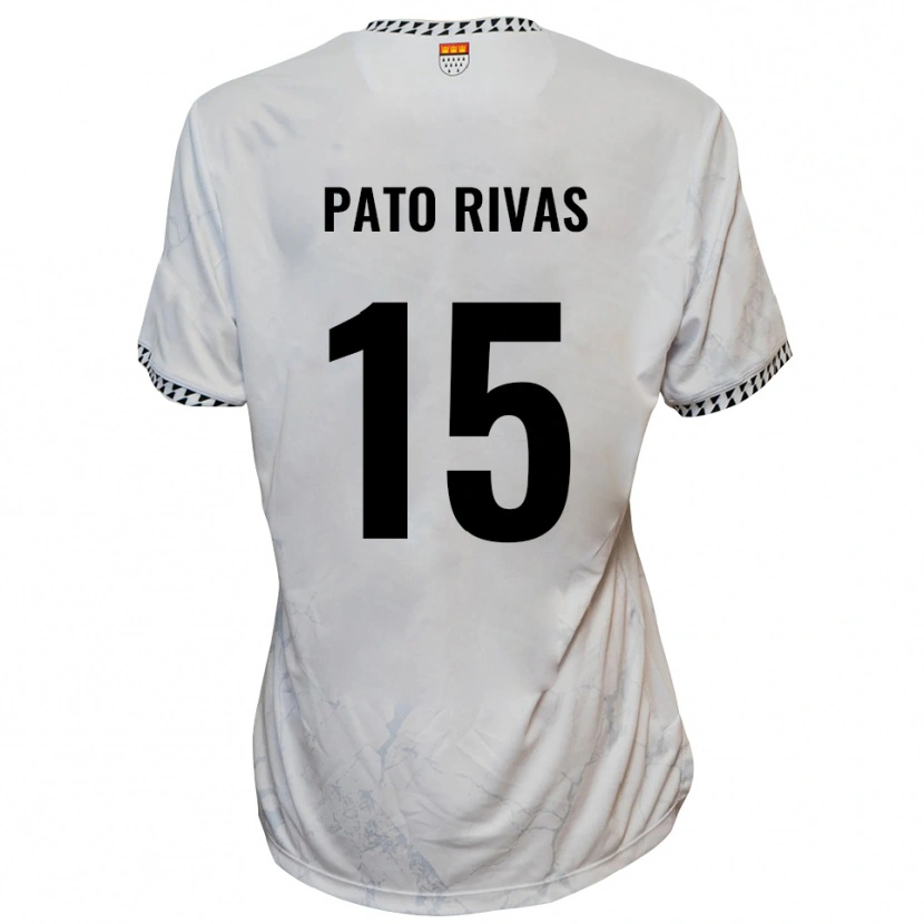 Danxen Kvinnor Enrique Pato Rivas #15 Vit Svart Bortatröja Matchtröjor 2025/26 Tröjor T-Tröja
