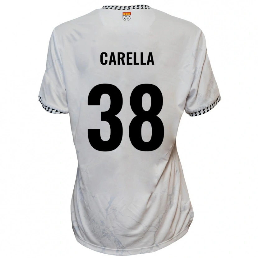 Danxen Kvinnor Samuele Carella #38 Vit Svart Bortatröja Matchtröjor 2025/26 Tröjor T-Tröja