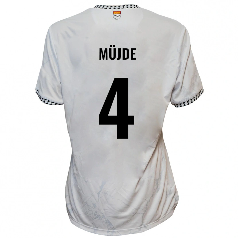 Danxen Kvinnor Semih Müjde #4 Vit Svart Bortatröja Matchtröjor 2025/26 Tröjor T-Tröja