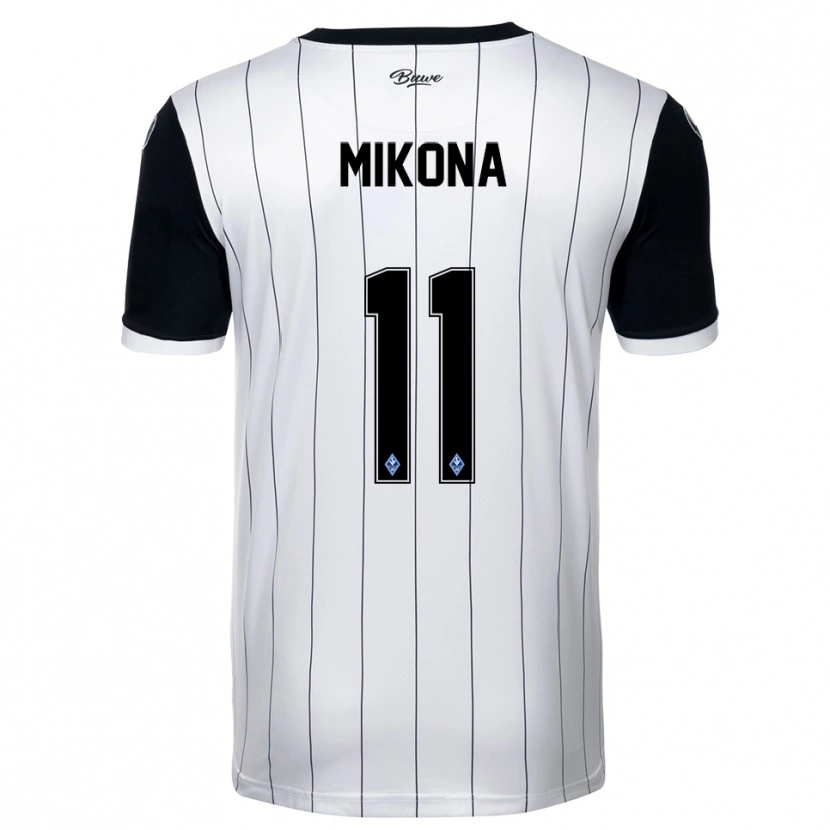 Danxen Kvinnor Lenny Mikona #11 Vit Svart Bortatröja Matchtröjor 2025/26 Tröjor T-Tröja