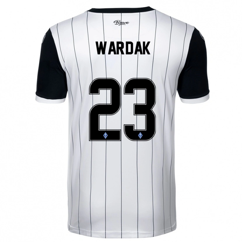 Danxen Kvinnor Yusuf Wardak #23 Vit Svart Bortatröja Matchtröjor 2025/26 Tröjor T-Tröja
