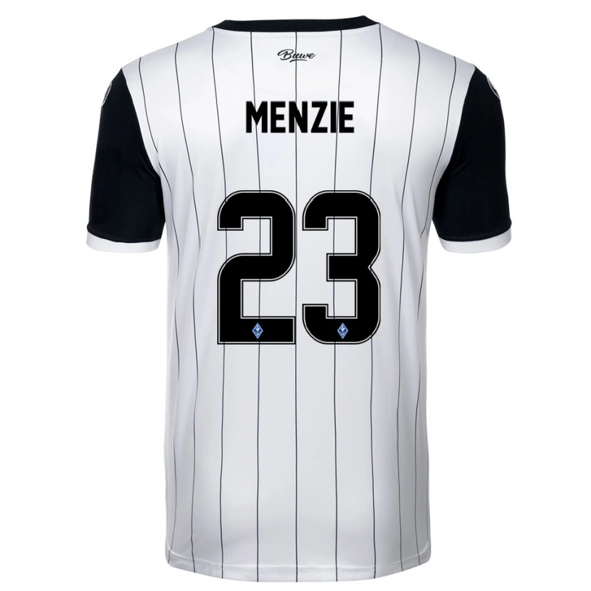 Danxen Kvinnor Aamir Menzie #23 Vit Svart Bortatröja Matchtröjor 2025/26 Tröjor T-Tröja