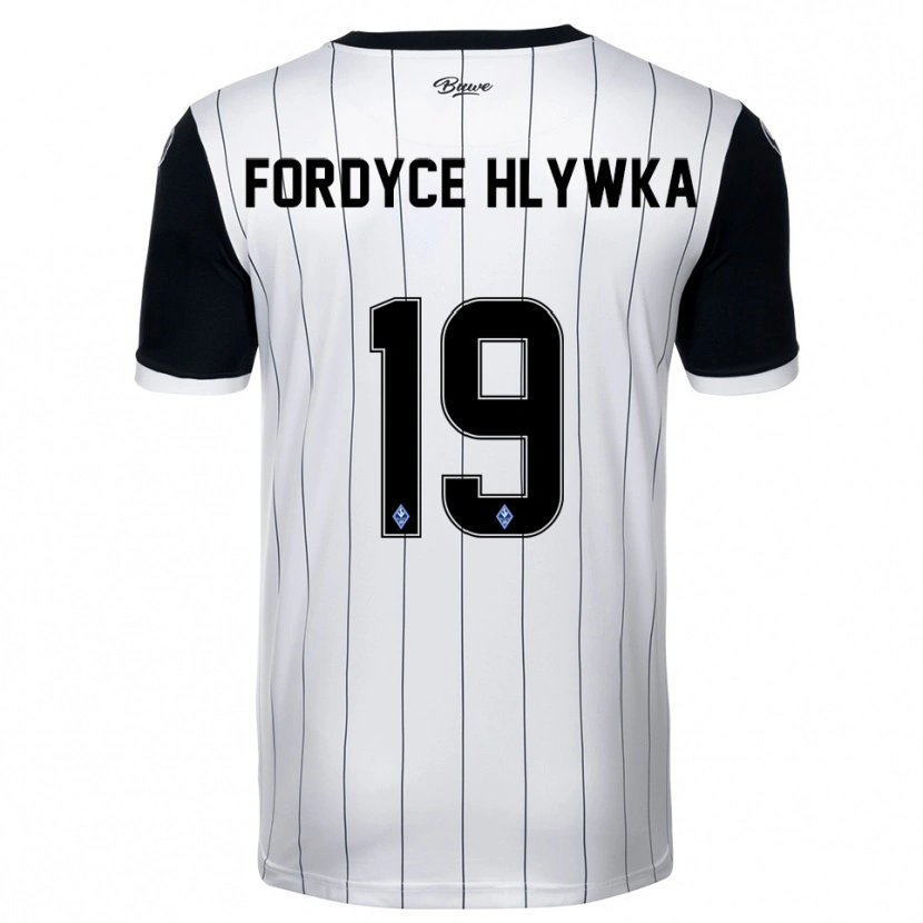 Danxen Kvinnor Roen Fordyce Hlywka #19 Vit Svart Bortatröja Matchtröjor 2025/26 Tröjor T-Tröja