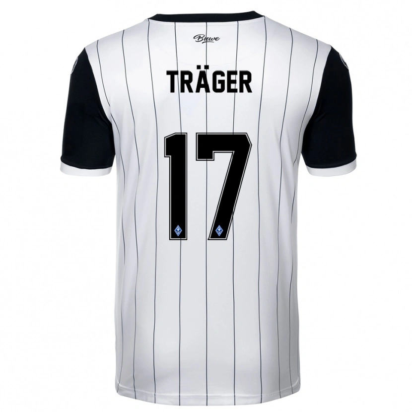 Danxen Kvinnor Mika Träger #17 Vit Svart Bortatröja Matchtröjor 2025/26 Tröjor T-Tröja