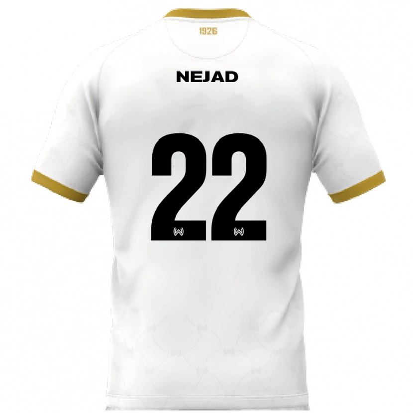 Danxen Kvinnor Milad Nejad #22 Vit Guld Bortatröja Matchtröjor 2025/26 Tröjor T-Tröja