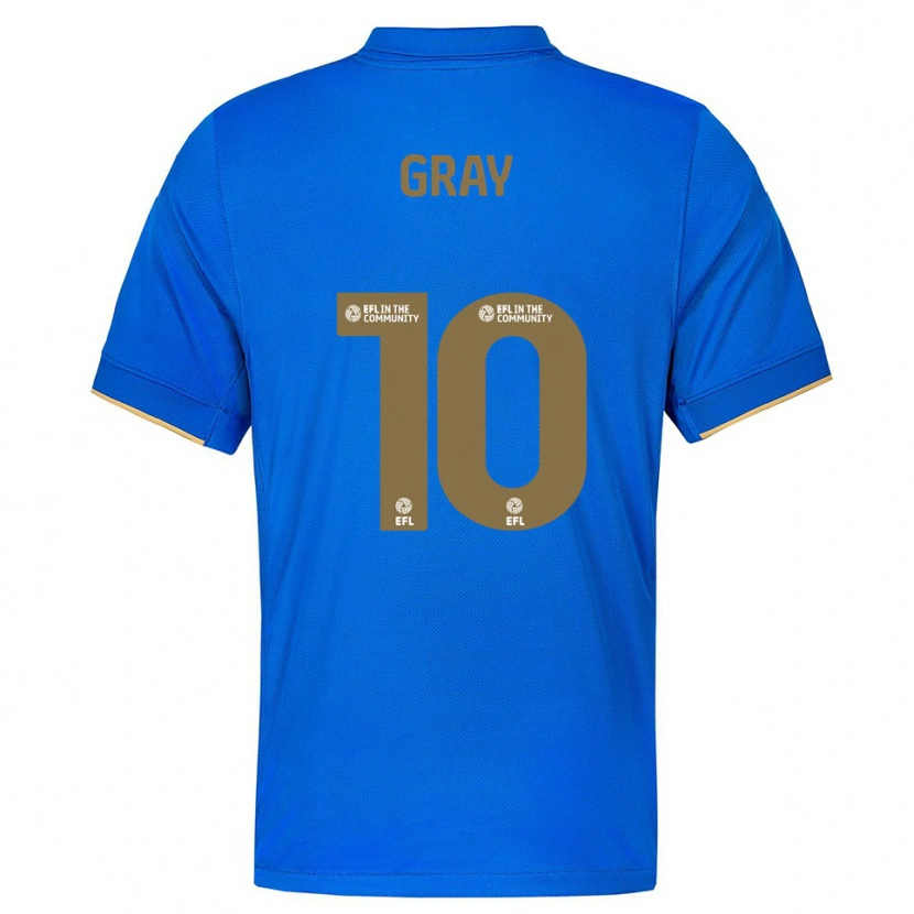 Danxen Barn Demarai Gray #10 Blå Guld Hemmatröja Matchtröjor 2025/26 Tröjor T-Tröja