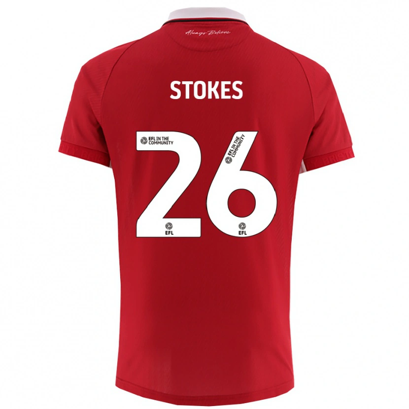 Danxen Barn Josh Stokes #26 Rött Vitt Hemmatröja Matchtröjor 2025/26 Tröjor T-Tröja