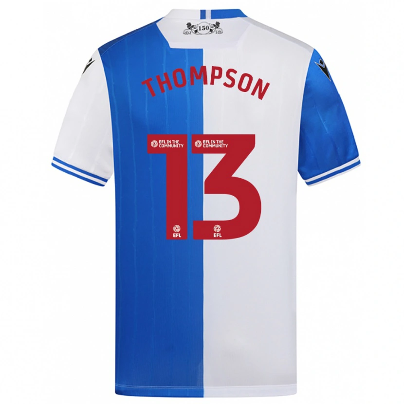 Danxen Barn Luke Thompson #13 Blå Vit Hemmatröja Matchtröjor 2025/26 Tröjor T-Tröja