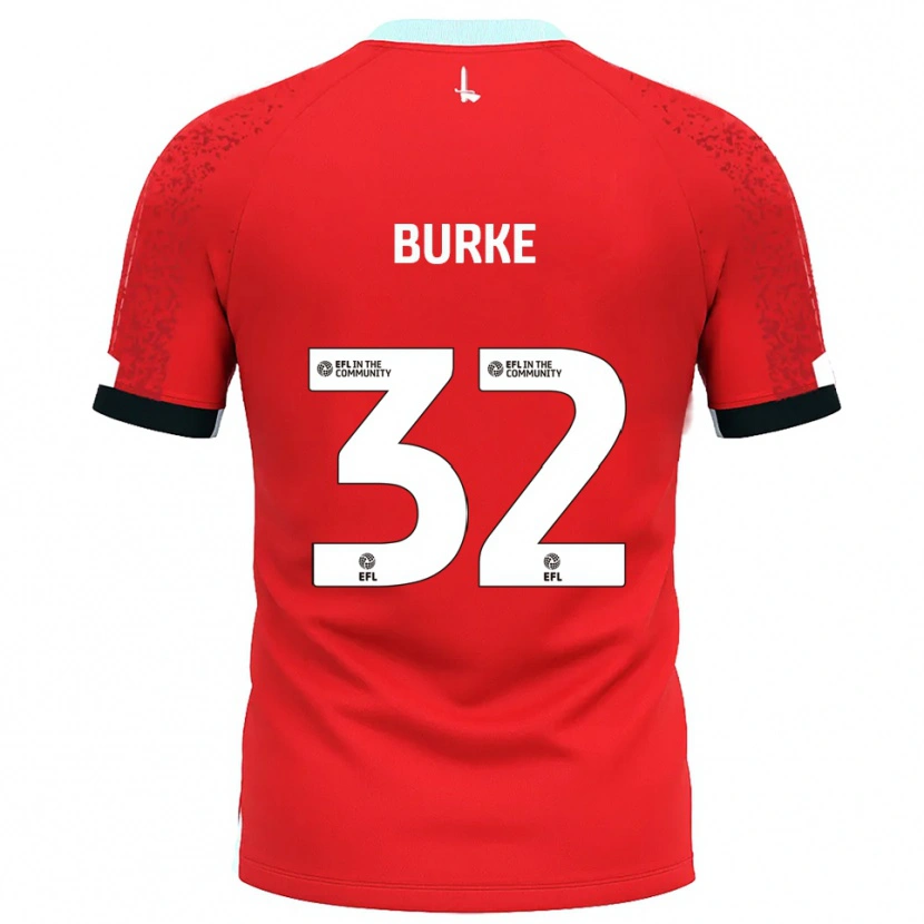 Danxen Barn Reece Burke #32 Röd Vit Hemmatröja Matchtröjor 2025/26 Tröjor T-Tröja