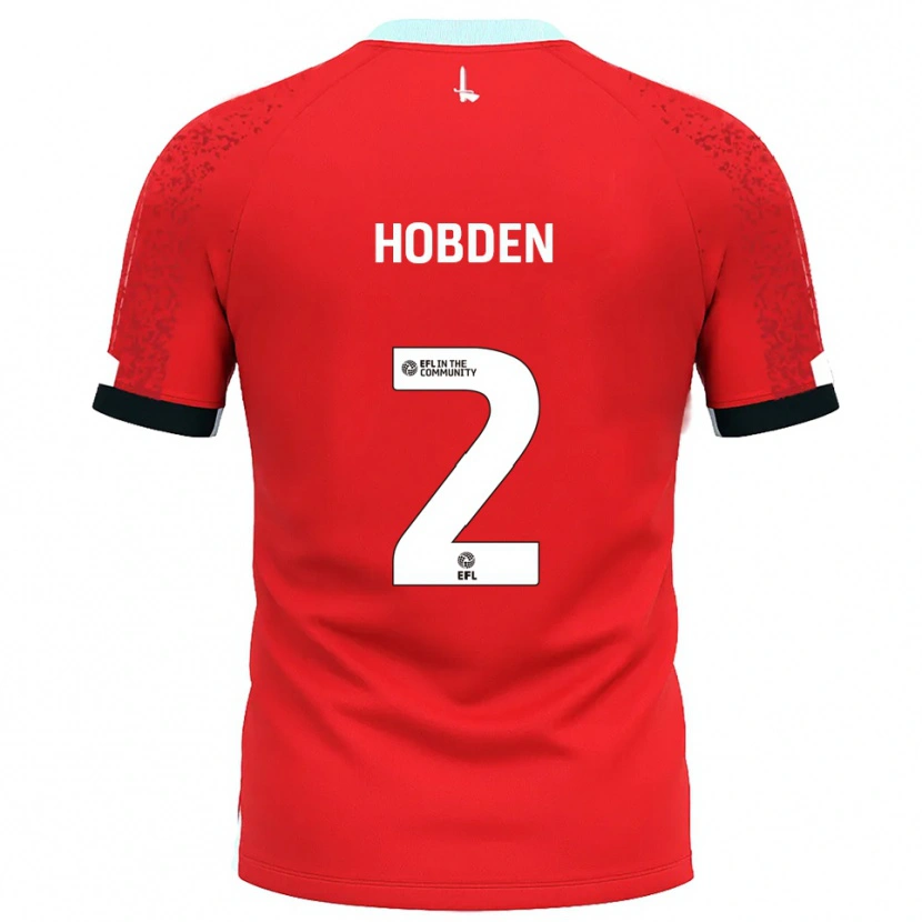 Danxen Barn Ollie Hobden #2 Röd Vit Hemmatröja Matchtröjor 2025/26 Tröjor T-Tröja