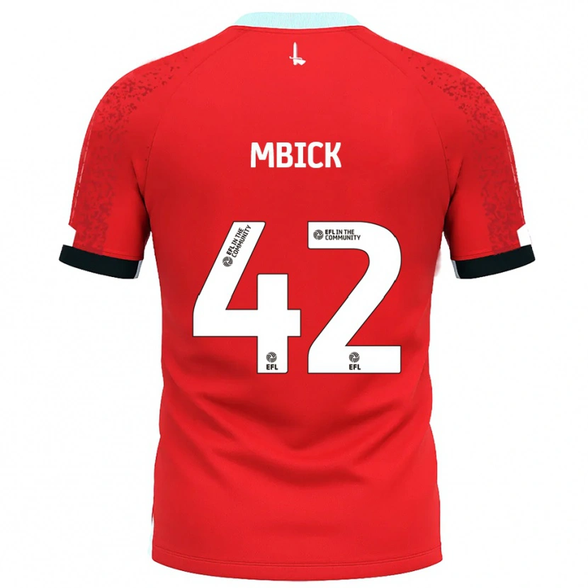 Danxen Barn Micah Mbick #42 Röd Vit Hemmatröja Matchtröjor 2025/26 Tröjor T-Tröja