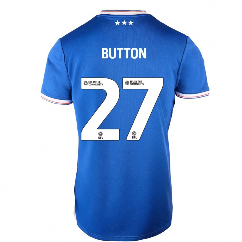 Danxen Barn David Button #27 Blå Vit Hemmatröja Matchtröjor 2025/26 Tröjor T-Tröja
