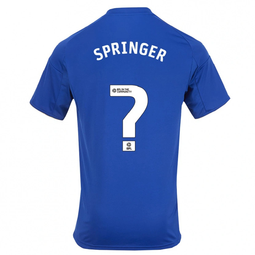 Danxen Barn Jahquan Springer #0 Blå Guld Hemmatröja Matchtröjor 2025/26 Tröjor T-Tröja