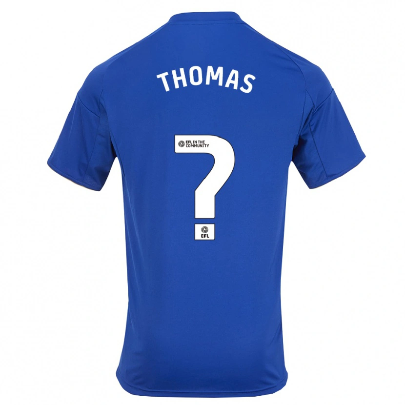 Danxen Barn Tristan Thomas #0 Blå Guld Hemmatröja Matchtröjor 2025/26 Tröjor T-Tröja