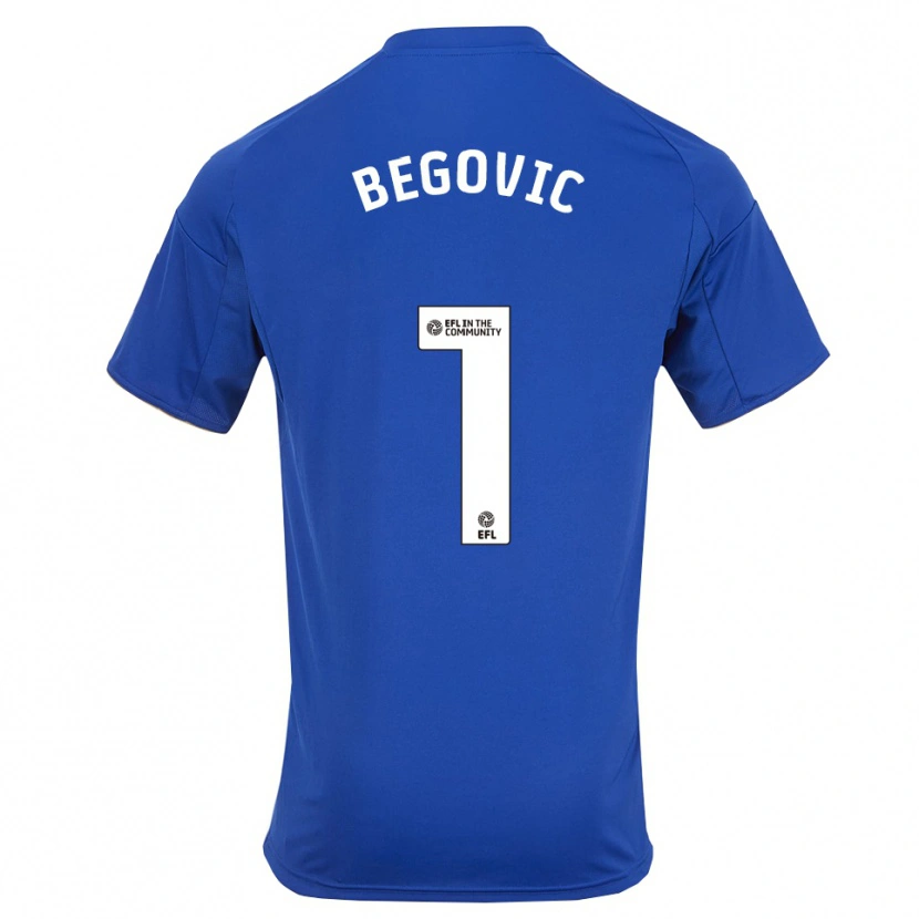 Danxen Barn Asmir Begovic #1 Blå Guld Hemmatröja Matchtröjor 2025/26 Tröjor T-Tröja