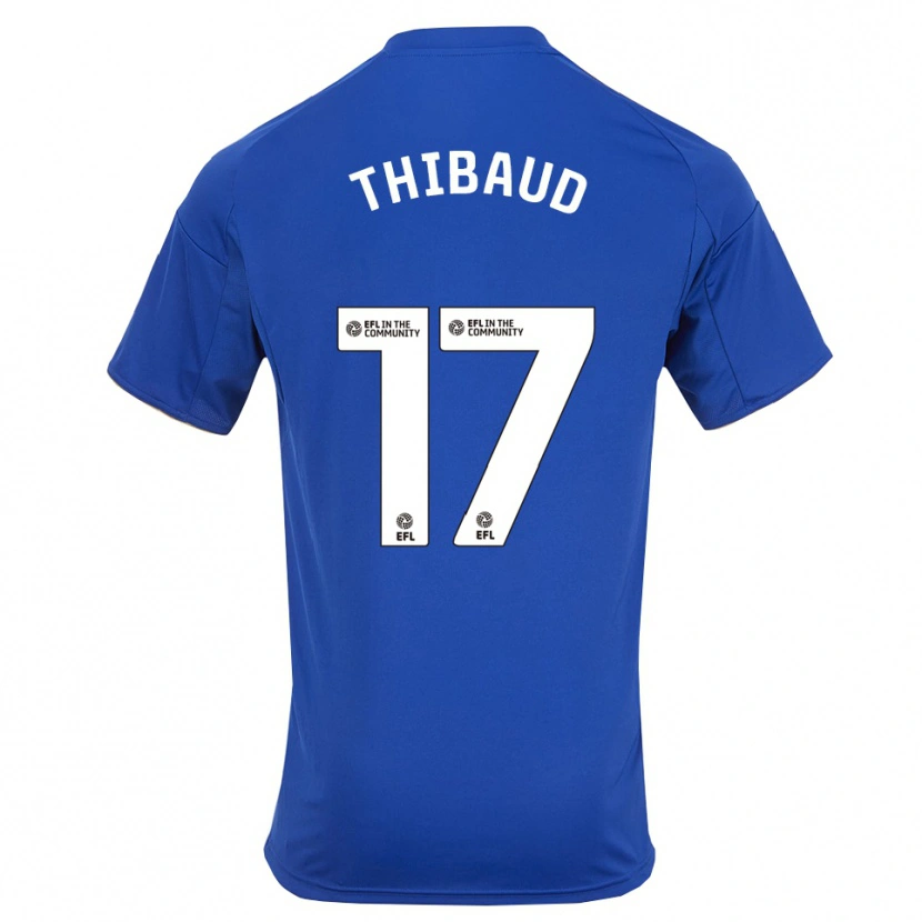 Danxen Barn Julie Thibaud #17 Blå Guld Hemmatröja Matchtröjor 2025/26 Tröjor T-Tröja