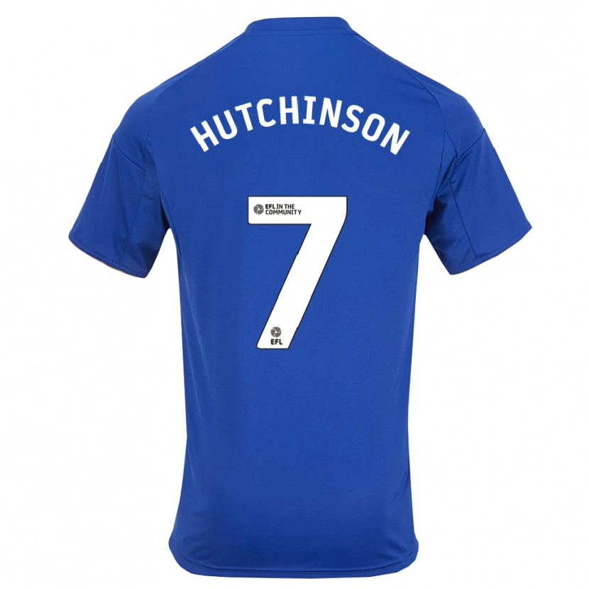 Danxen Barn Lorenz Hutchinson #7 Blå Guld Hemmatröja Matchtröjor 2025/26 Tröjor T-Tröja