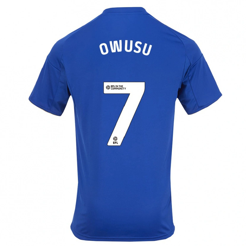 Danxen Barn Bismark Owusu #7 Blå Guld Hemmatröja Matchtröjor 2025/26 Tröjor T-Tröja