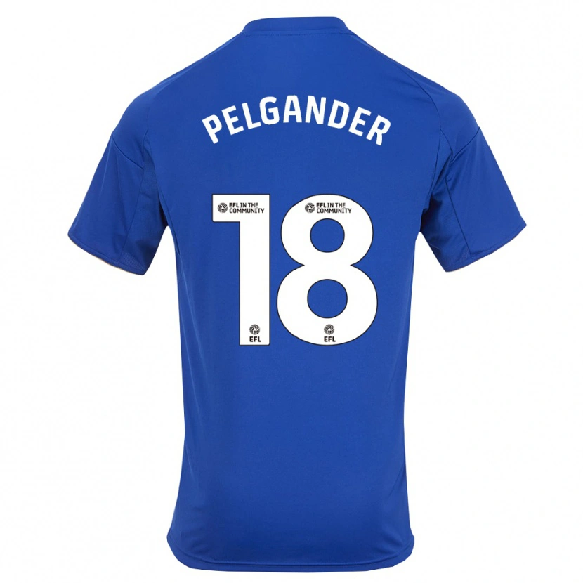 Danxen Barn Emilia Pelgander #18 Blå Guld Hemmatröja Matchtröjor 2025/26 Tröjor T-Tröja