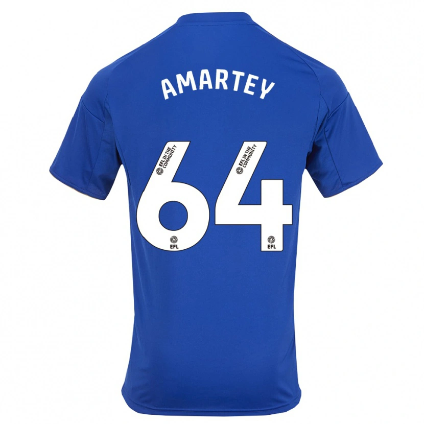 Danxen Barn Bobby Amartey #64 Blå Guld Hemmatröja Matchtröjor 2025/26 Tröjor T-Tröja