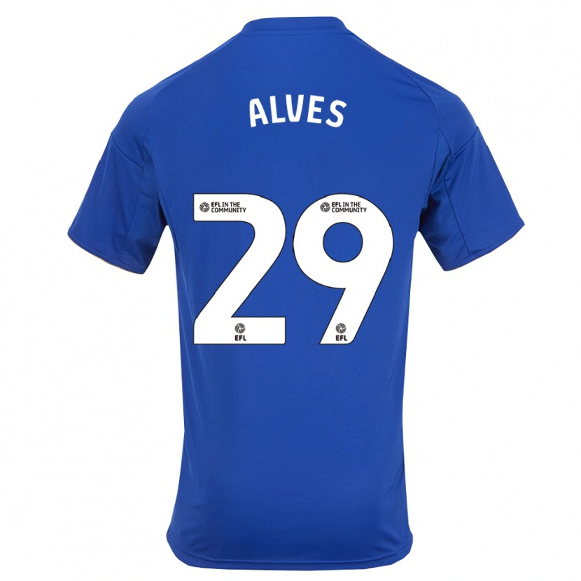 Danxen Barn Will Alves #29 Blå Guld Hemmatröja Matchtröjor 2025/26 Tröjor T-Tröja