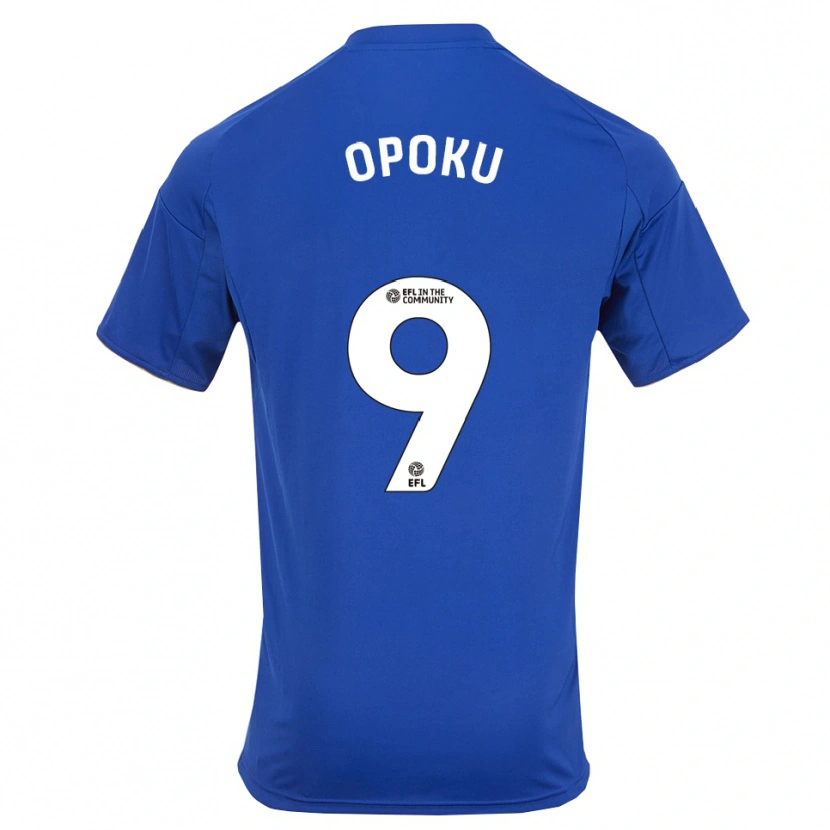 Danxen Barn Nathaniel Opoku #9 Blå Guld Hemmatröja Matchtröjor 2025/26 Tröjor T-Tröja
