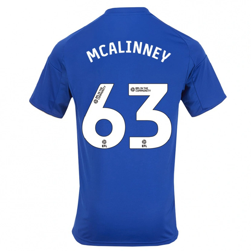 Danxen Barn Liam Mcalinney #63 Blå Guld Hemmatröja Matchtröjor 2025/26 Tröjor T-Tröja