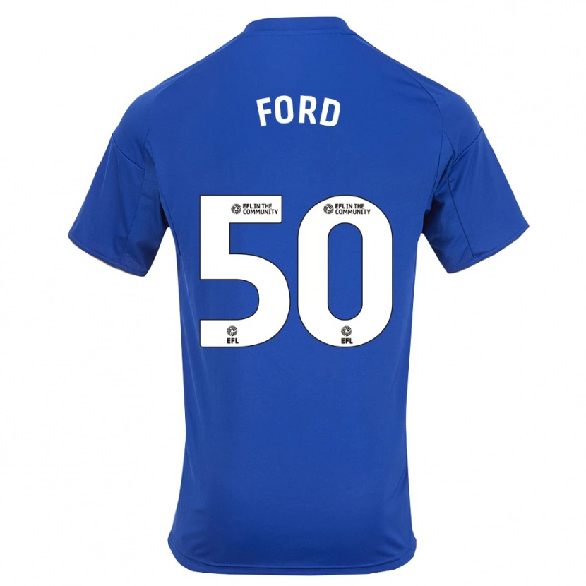 Danxen Barn Harvey Godsmark Ford #50 Blå Guld Hemmatröja Matchtröjor 2025/26 Tröjor T-Tröja