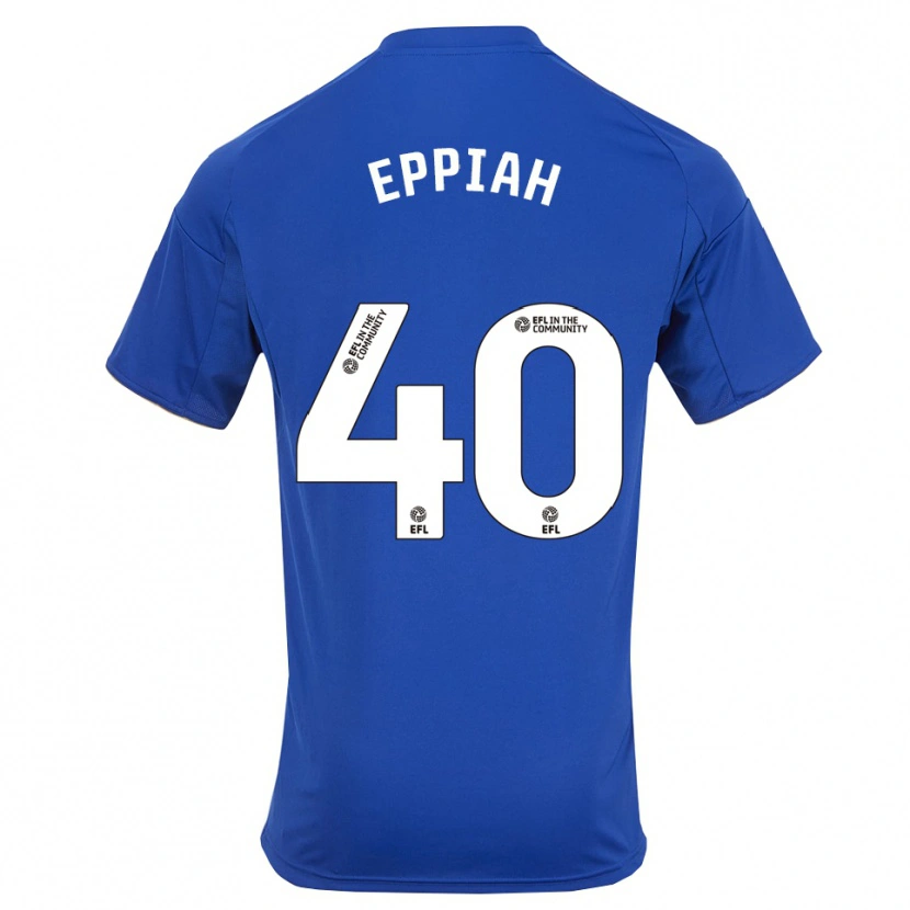 Danxen Barn Josh Eppiah #40 Blå Guld Hemmatröja Matchtröjor 2025/26 Tröjor T-Tröja