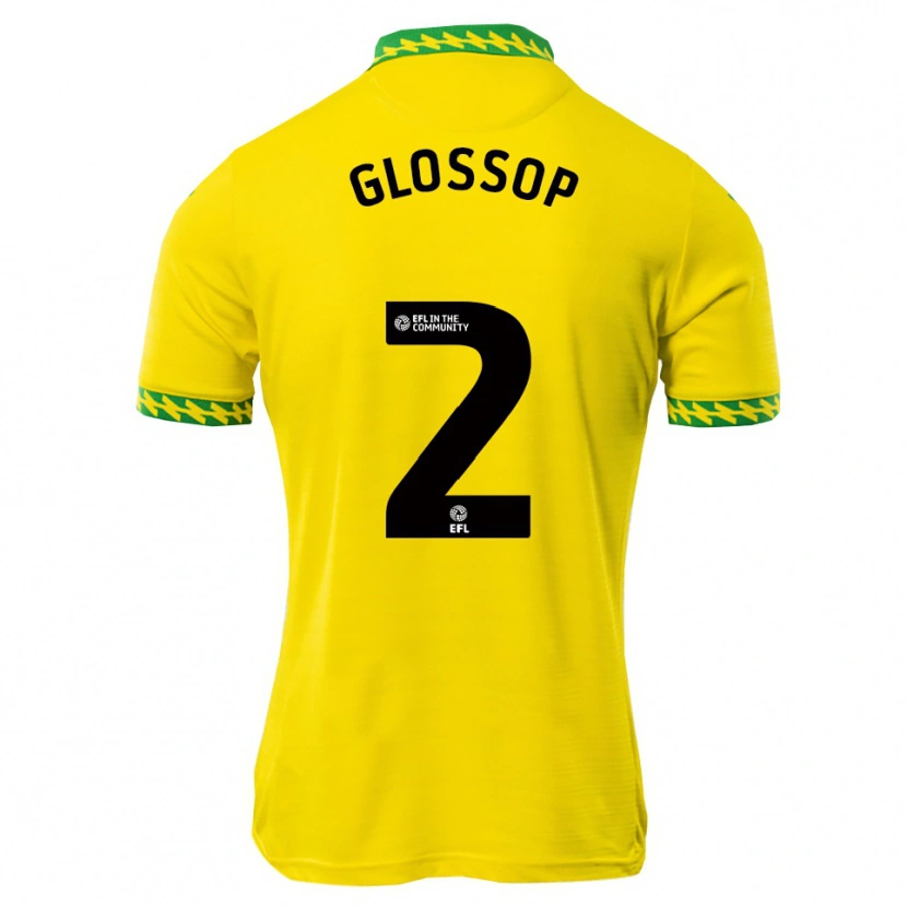 Danxen Barn Jake Glossop #2 Vit Grön Hemmatröja Matchtröjor 2025/26 Tröjor T-Tröja