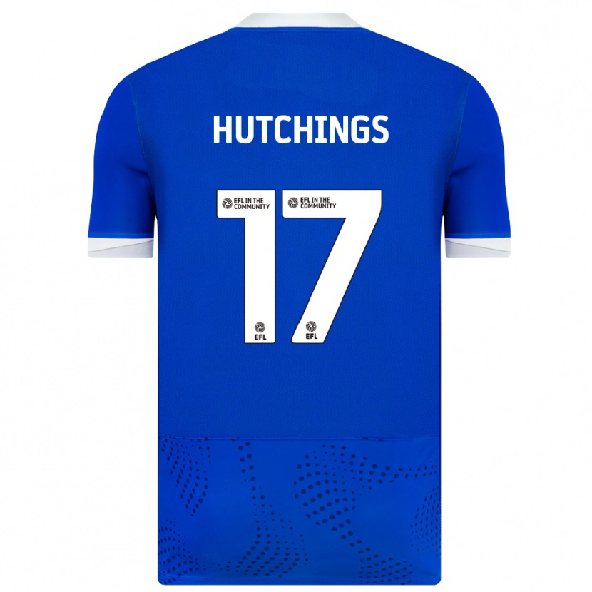Danxen Barn Annie Hutchings #17 Blå Vit Hemmatröja Matchtröjor 2025/26 Tröjor T-Tröja