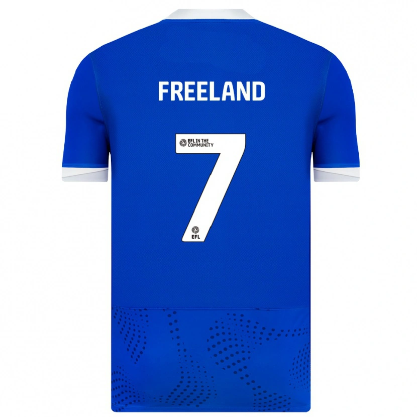 Danxen Barn Georgie Freeland #7 Blå Vit Hemmatröja Matchtröjor 2025/26 Tröjor T-Tröja