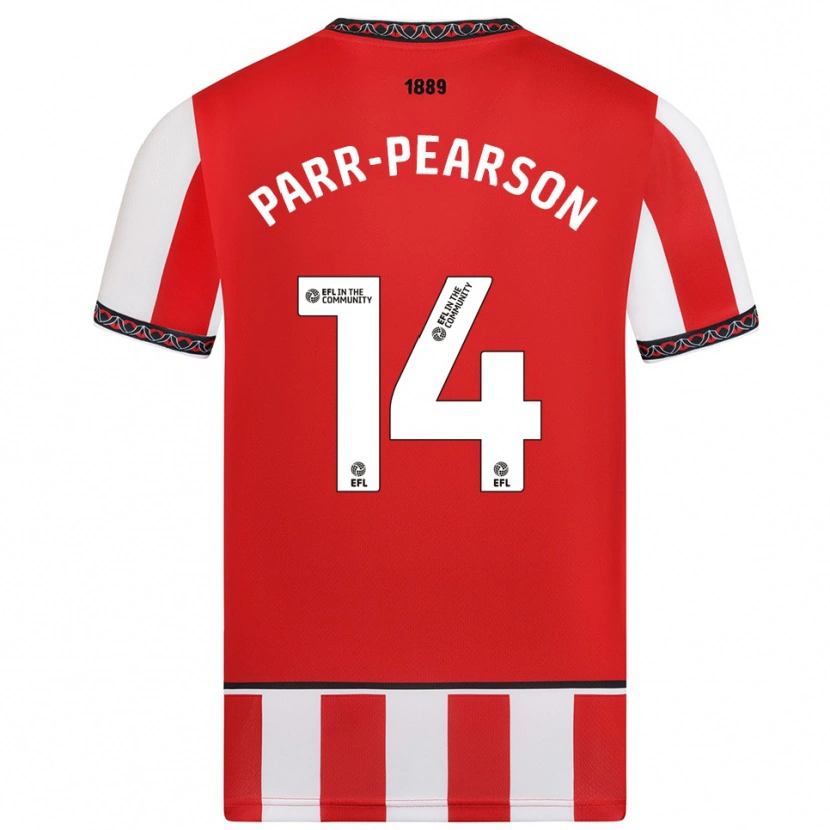 Danxen Barn Marley Parr-Pearson #14 Röd Vit Hemmatröja Matchtröjor 2025/26 Tröjor T-Tröja