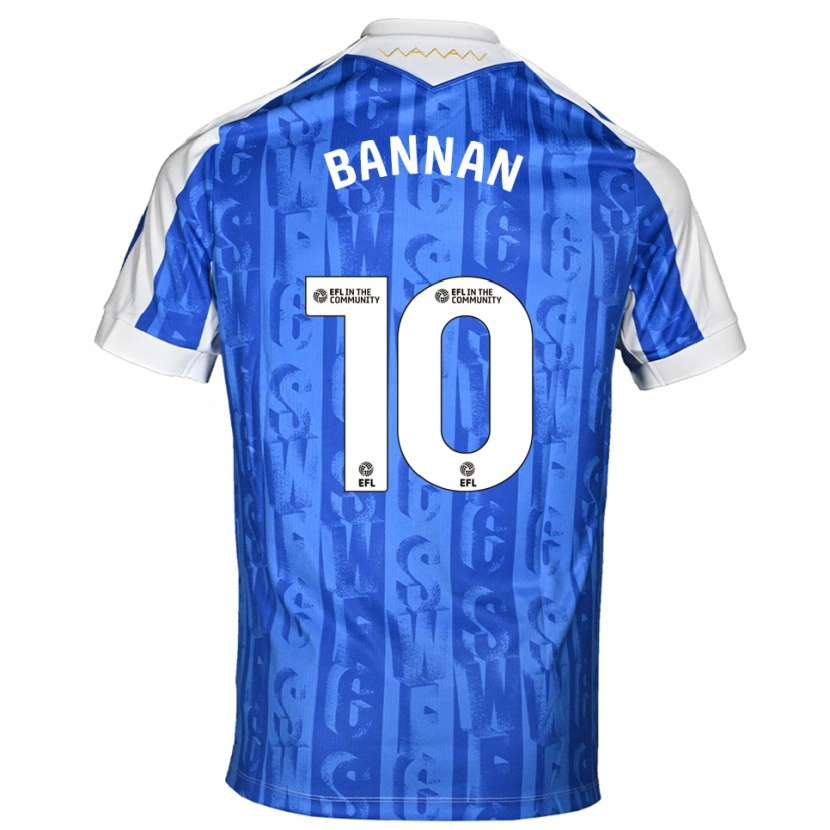 Danxen Barn Barry Bannan #10 Blå Vit Hemmatröja Matchtröjor 2025/26 Tröjor T-Tröja