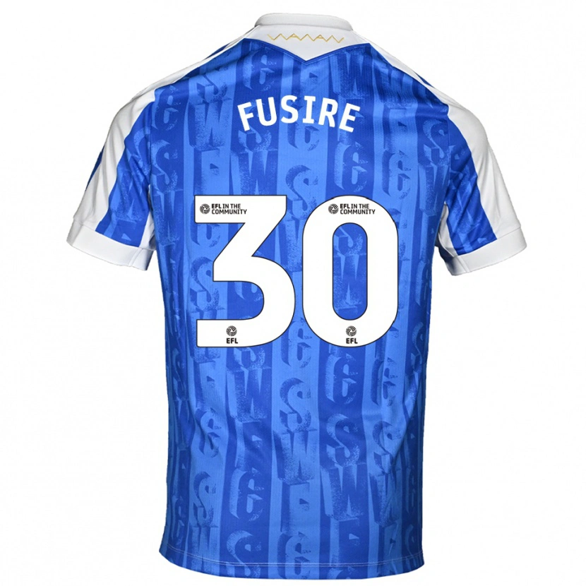 Danxen Barn Sean Fusire #30 Blå Vit Hemmatröja Matchtröjor 2025/26 Tröjor T-Tröja