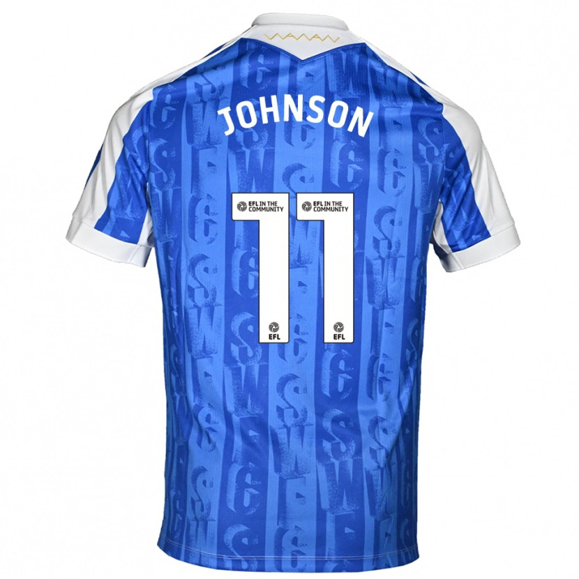 Danxen Barn Reece Johnson #11 Blå Vit Hemmatröja Matchtröjor 2025/26 Tröjor T-Tröja