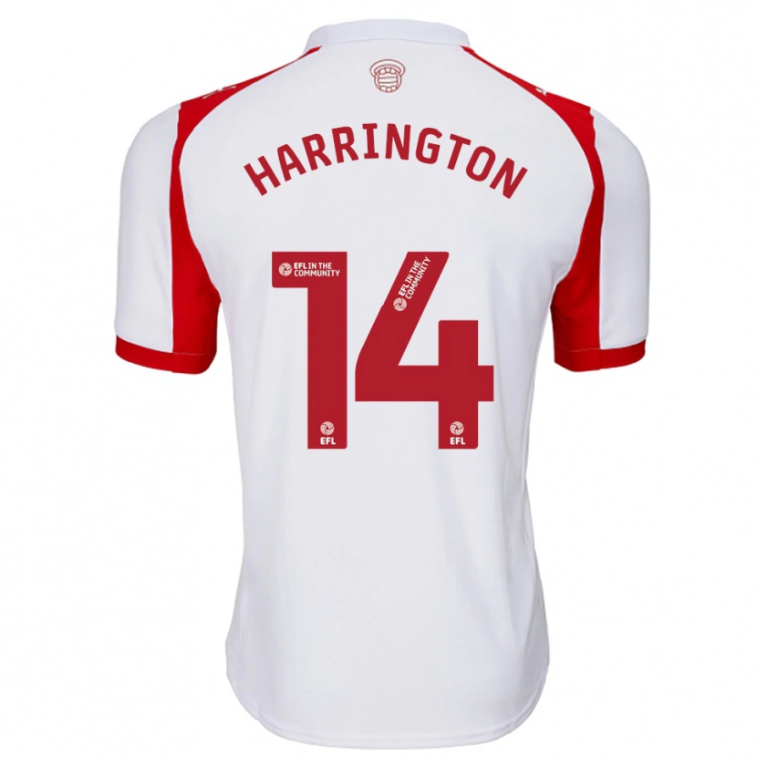 Danxen Barn Harry Harrington #14 Vit Röd Hemmatröja Matchtröjor 2025/26 Tröjor T-Tröja