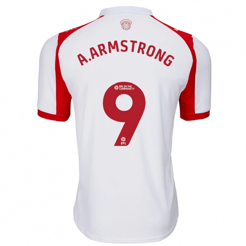 Danxen Barn Adam Armstrong #9 Vit Röd Hemmatröja Matchtröjor 2025/26 Tröjor T-Tröja